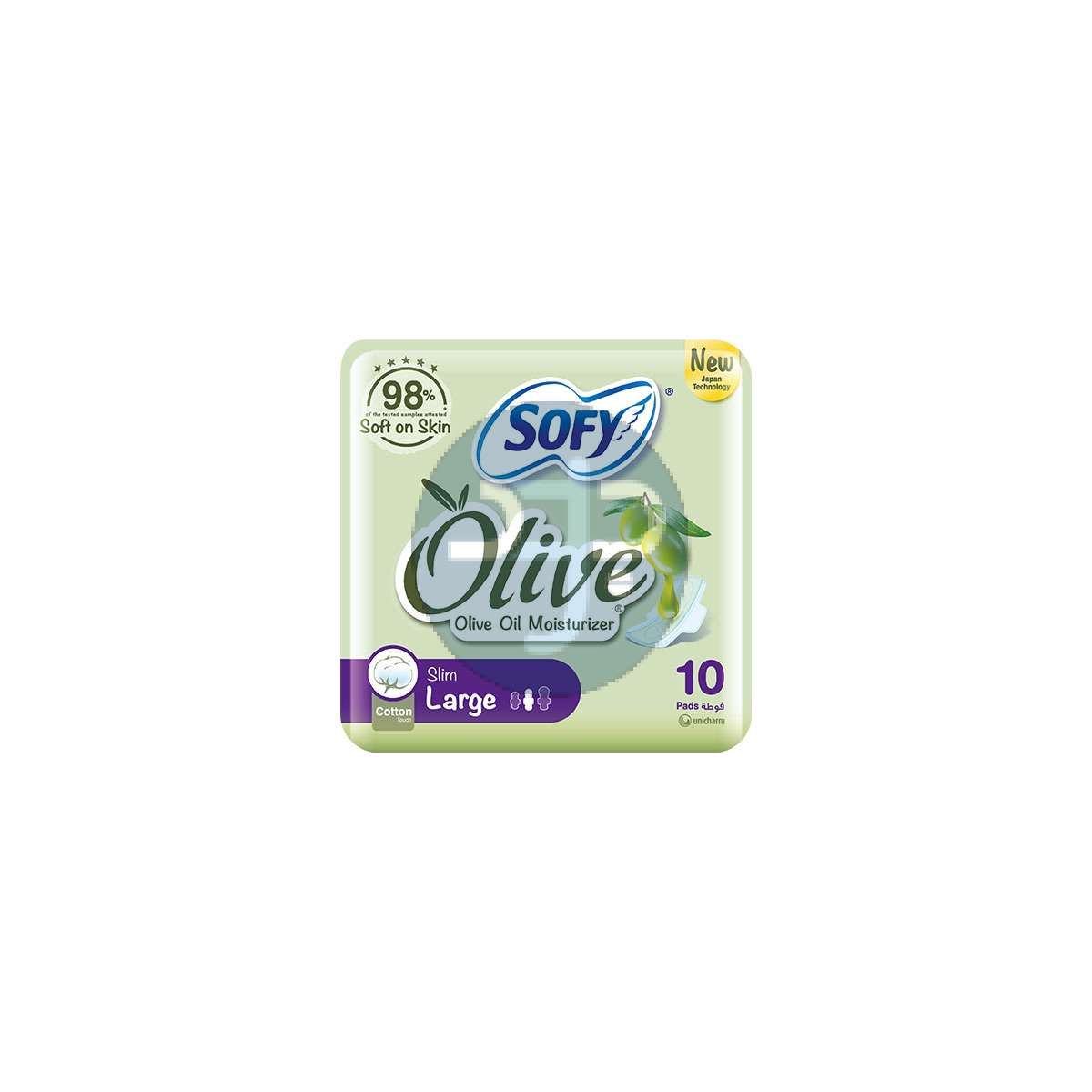 Product-SOFY Olive Sanitary Pads With Wings, Slim, Large 29 cm, Pack of 10 Pads