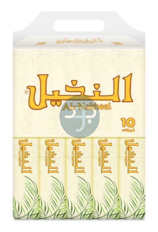 Product-AL Nakheel Facial Tissues, 150 Sheets x 2 Ply, 10 Soft Packs