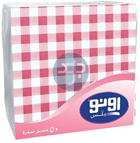 Product-UNO Plus Table Napkins - Pink, 50 Sheets